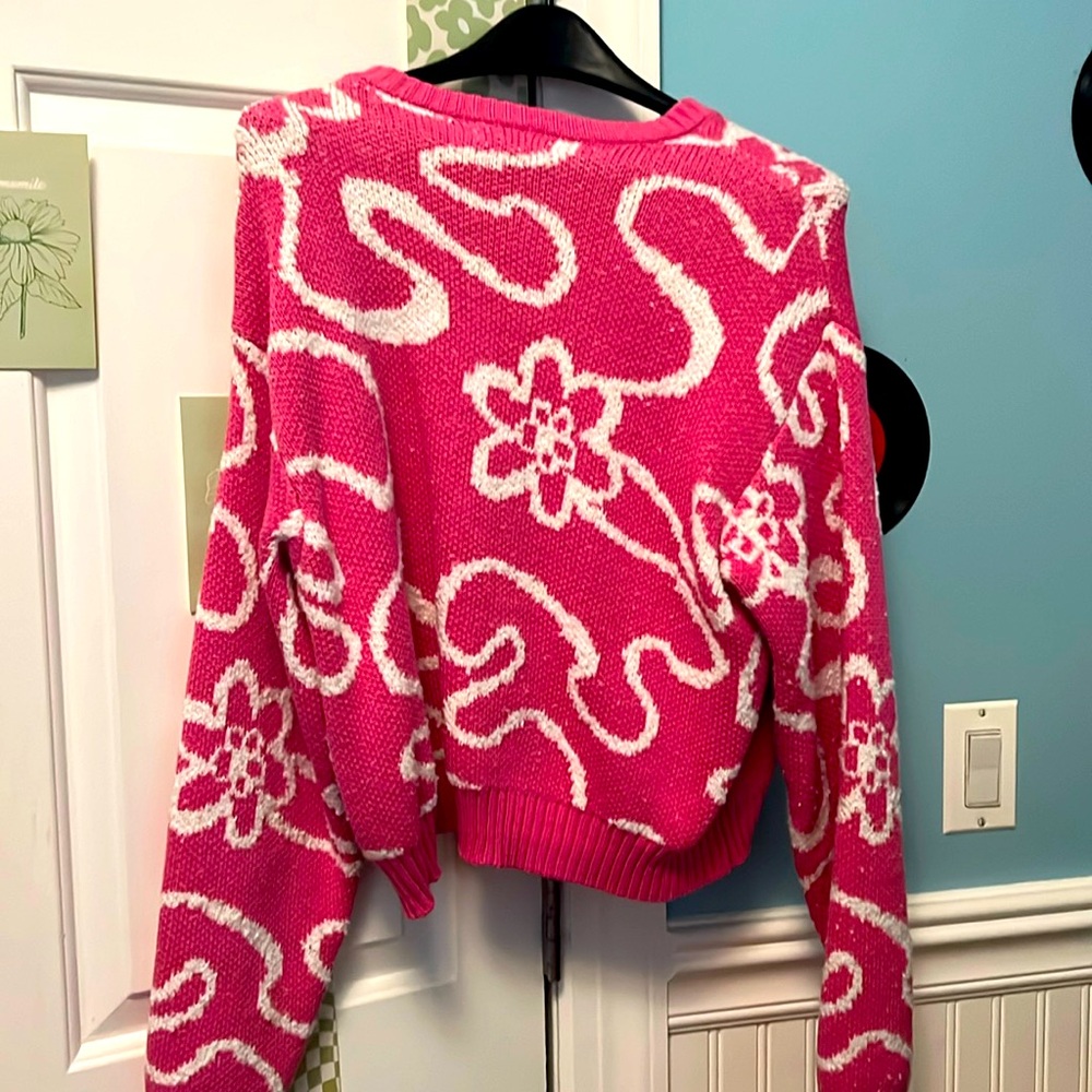 Pink Pacsun cropped Cardigan
